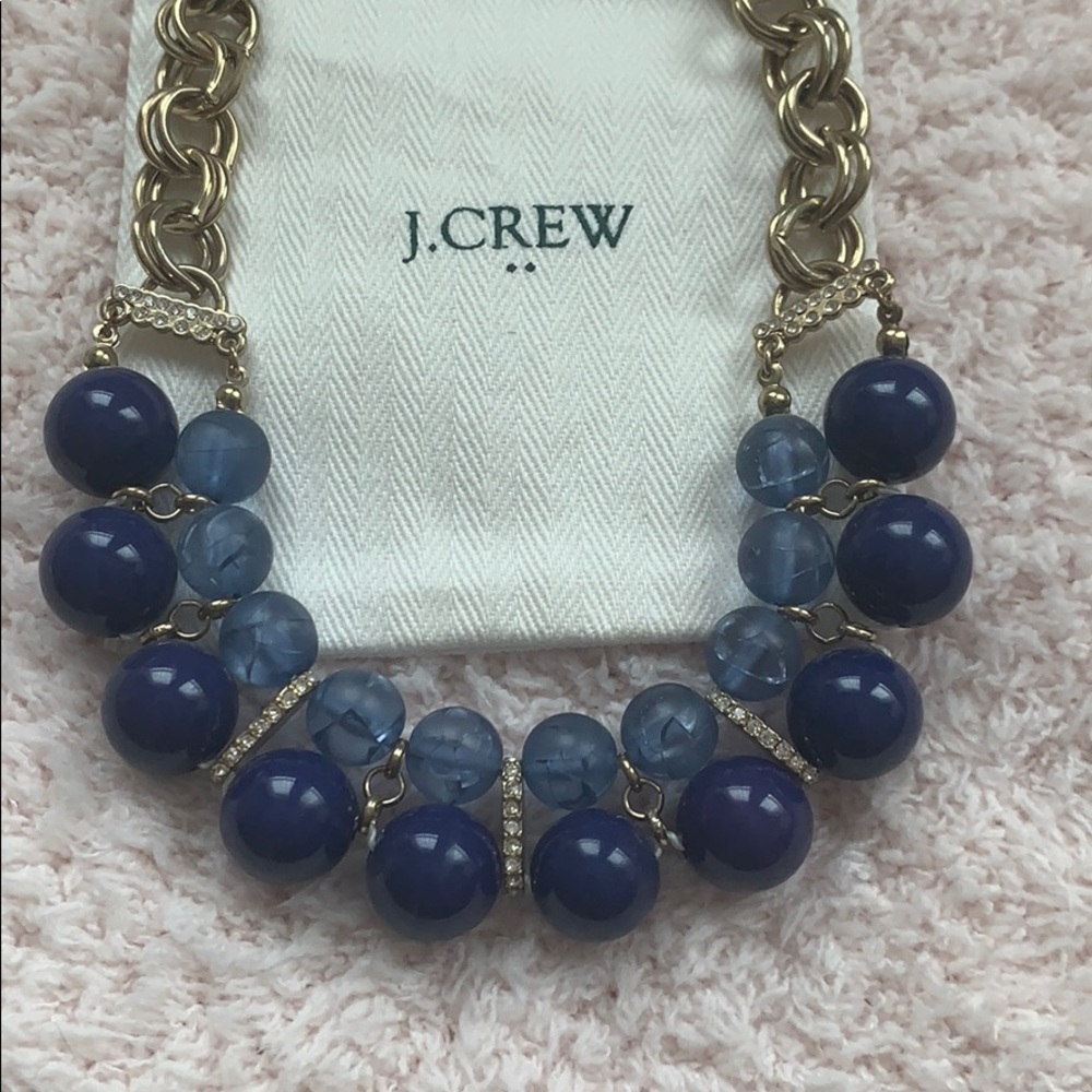 J.Crew Blued Beaded Necklace with Crystals - Picture 3 of 6